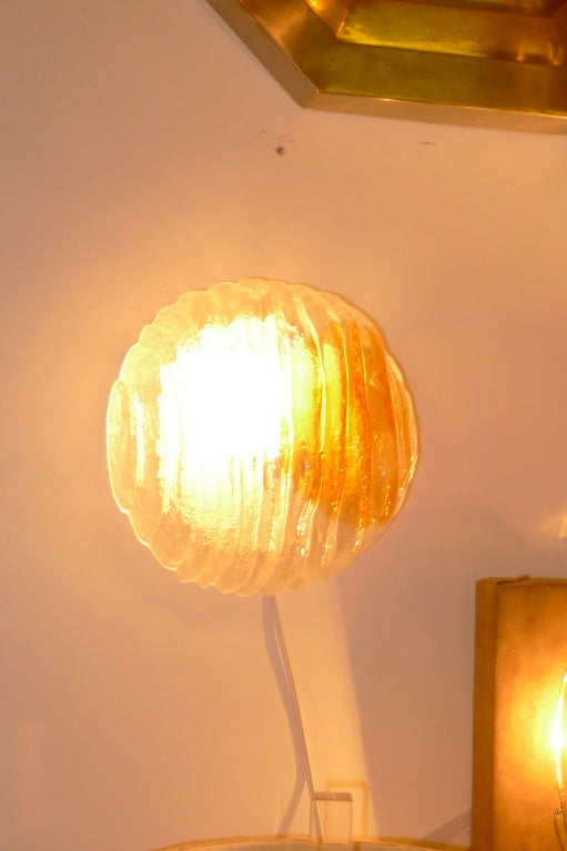 Textured Glass Sconce or Flushmount by Mazzega 2