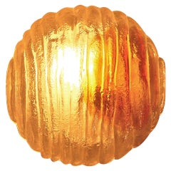 Textured Glass Sconce or Flushmount by Mazzega 7