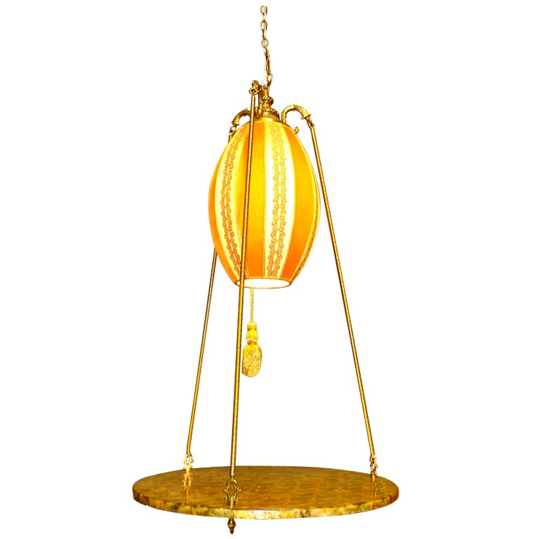 Swag Lamp with Floating Table by Rembrandt For Sale