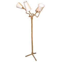 French 1950's Twisted Rope Floor Lamp by Audoux et Minet 5