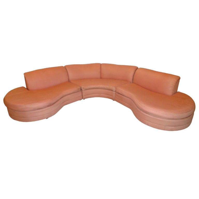 Curvaceous Sectional Sofa by Adrian Pearsall for Comfort Designs