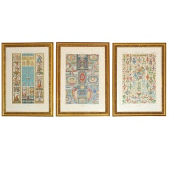 Three Framed Plates from "L'ornement Polychrome" Edited by Racinet 12