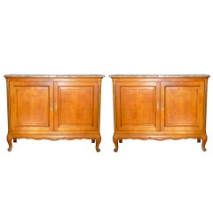 Pair of French Commodes à Vantaux, late 19th century