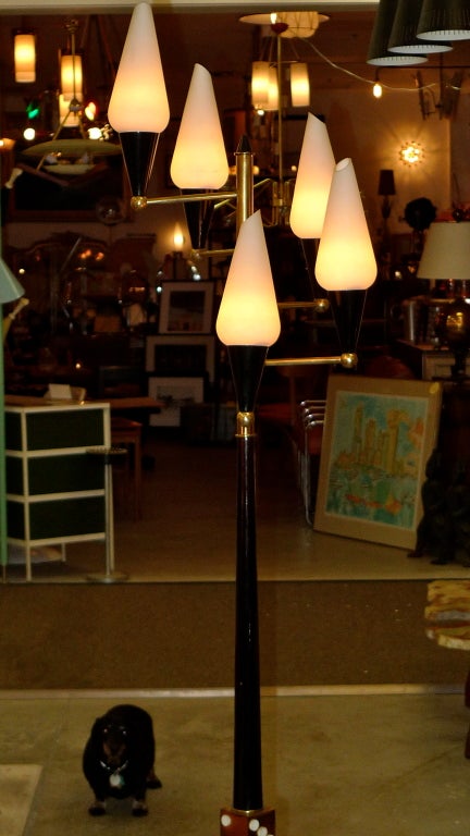 Stilnovo 5 Arm Floor Lamp with Dice For Sale 3