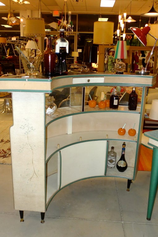 1950's Italian Curved Standing Bar by Umberto Mascagni 1