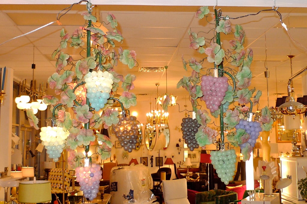 Lampadario a vite in vetro di Murano di Cesare Toso (x2) in vendita 7