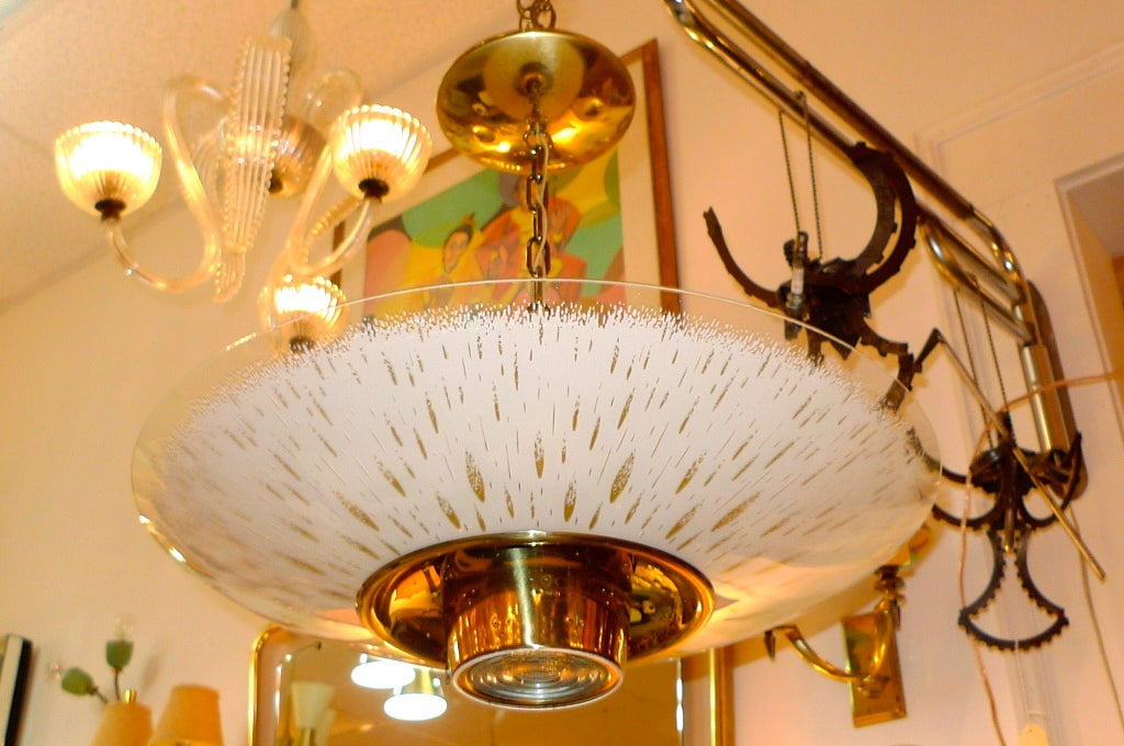 Mid-20th Century Mid-Century Lightolier Pacemaker Ceiling Light For Sale