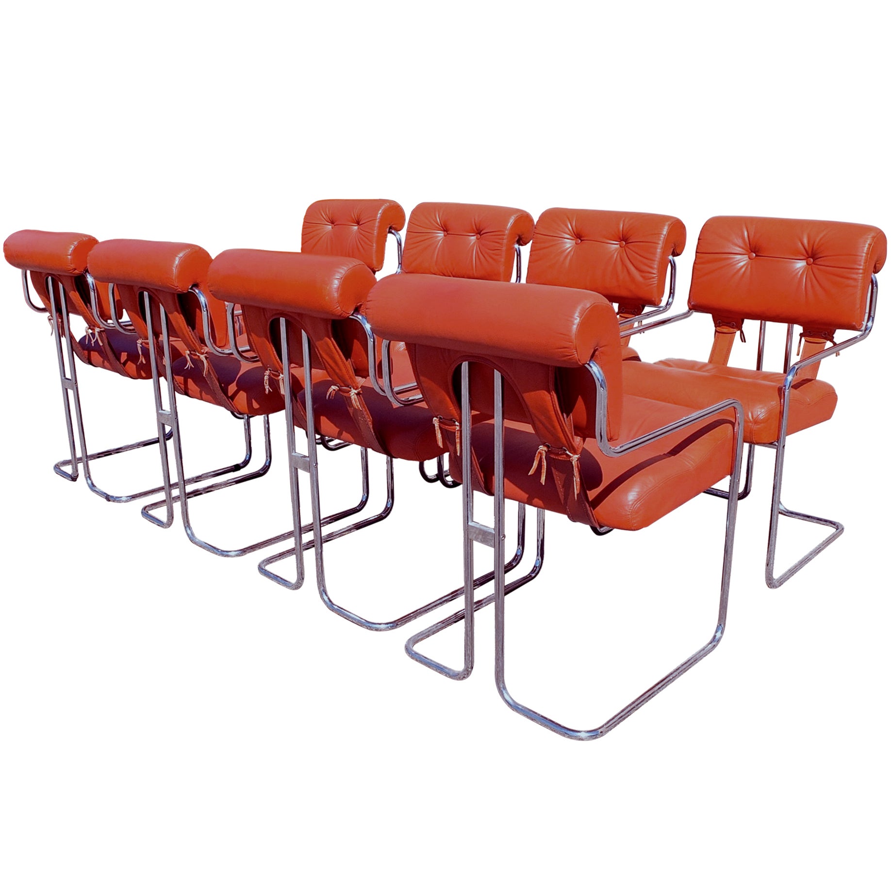Set of 8 Tucroma Chairs by Guido Faleschini for Pace Collection