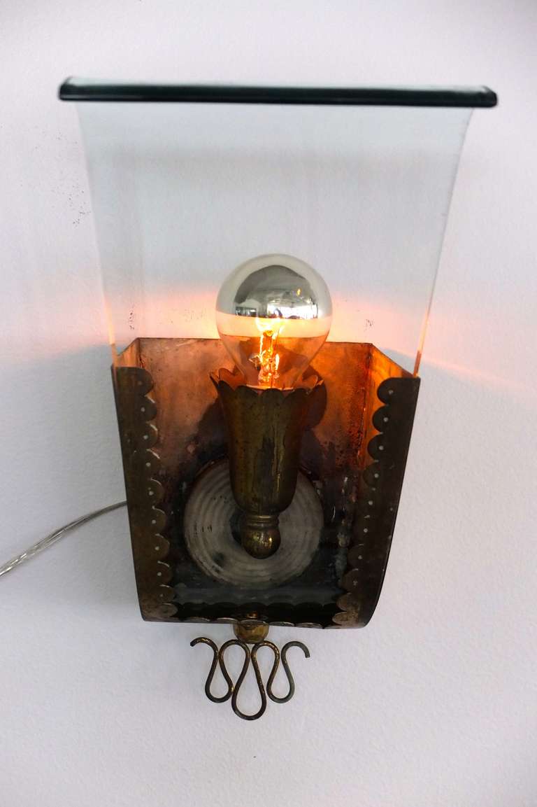 Mid-20th Century 1940's Italian Wall Sconce Attributed to Pietro Chiesa