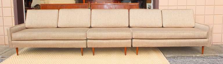 Mid-Century Modern Harvey Probber Three-Piece Sofa Sectional