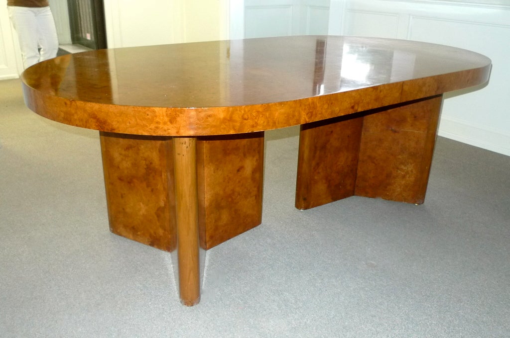 Burl Racetrack Dining Table by Ernest C. Masi 1