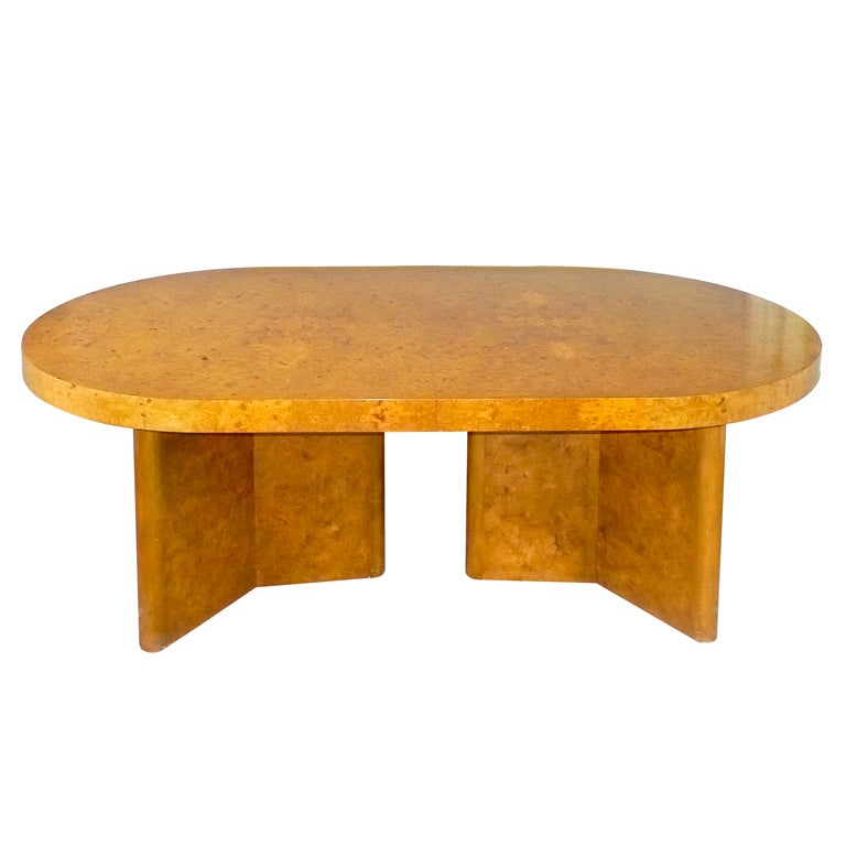 Burl Racetrack Dining Table by Ernest C. Masi