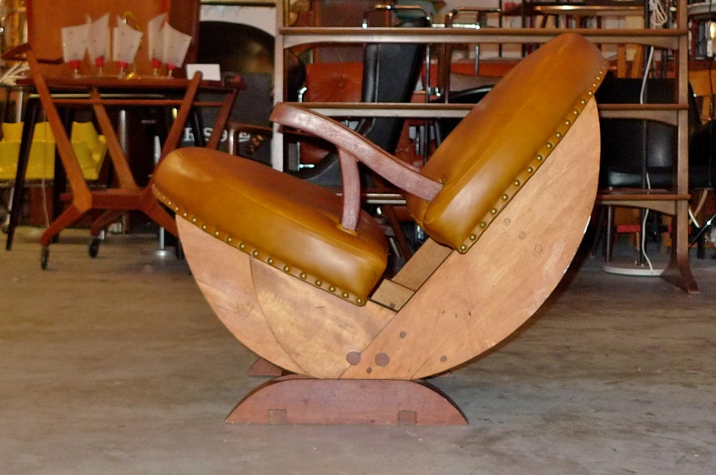 Mid-20th Century PacMan Rocking Chair