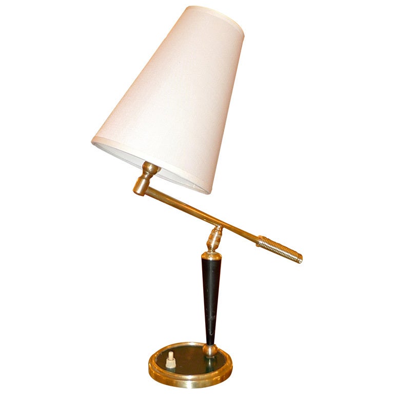 Tischlampe mit beweglichem Arm von Lunel aus den 1950er Jahren im Angebot