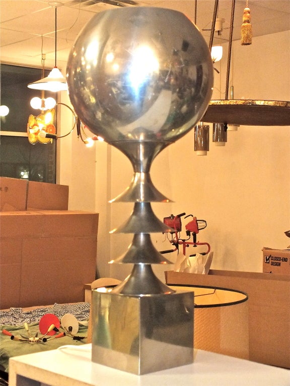Aluminum Modernist French Table Lamp 1