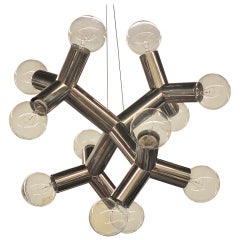 Vintage 1960's Molecular Form Sputnik Chandelier in Chrome