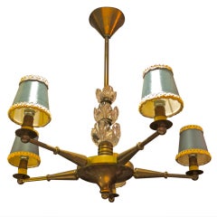 Maison Jansen Bronze & Crystal Chandelier 4
