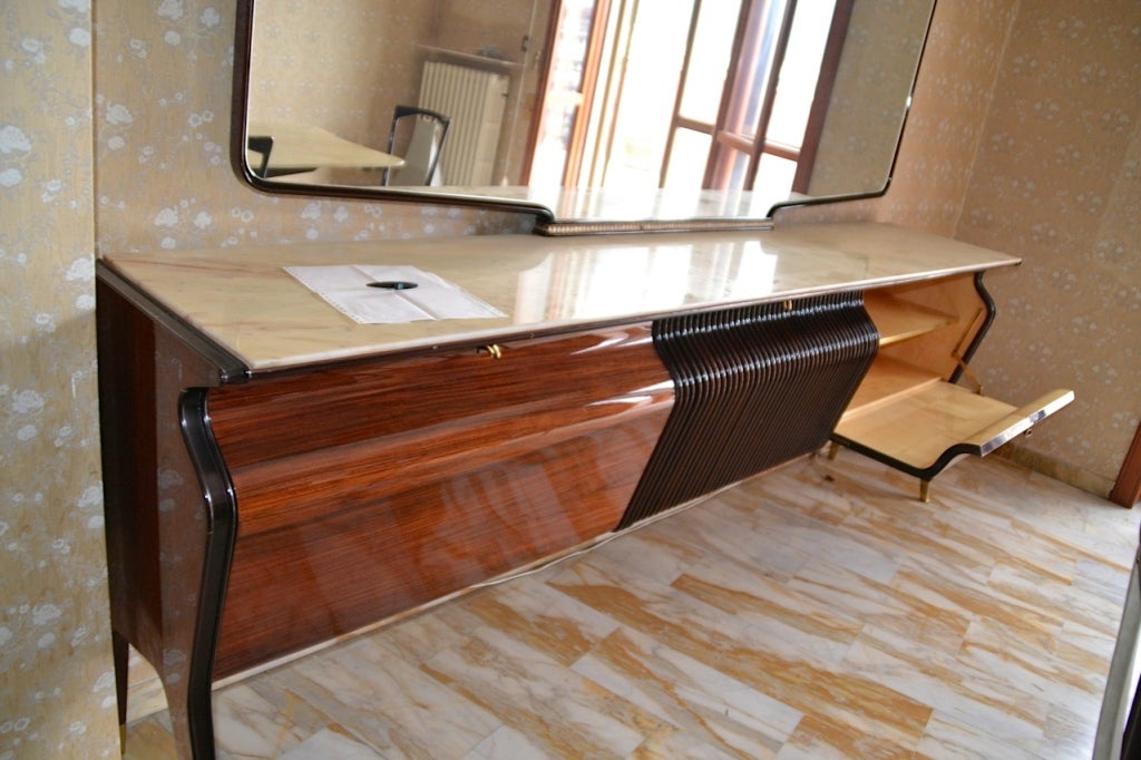 Italian Osvaldo Borsani Sideboard with Mirror
