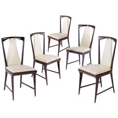 Set of 5 Osvaldo Borsani Dining Chairs