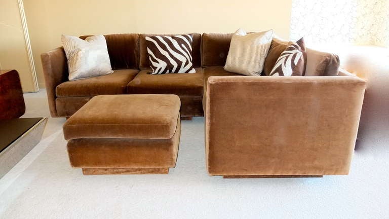 vintage l shaped sofa