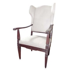 Antique Italian Wing Chair