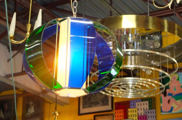 Lightolier Multi-Color Acrylic Sphere Pendant 1