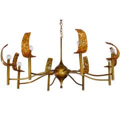 Large Mid-Century Modern Eight Arm Chandelier