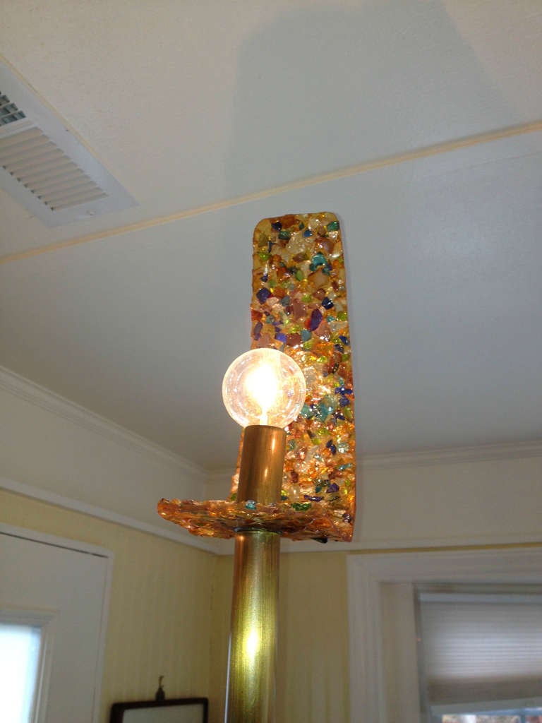 Large Mid-Century Modern Eight Arm Chandelier For Sale 2