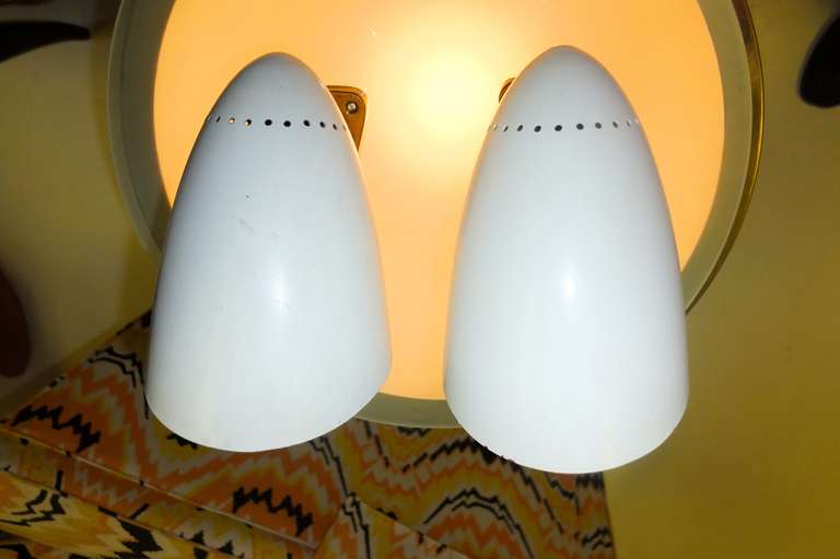 German Pair of 1950s Wall Sconces by Gunther Trieschmann For Sale
