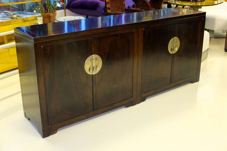 Double Chest Sideboard from Baker's Far East Collection In Excellent Condition In Hanover, MA