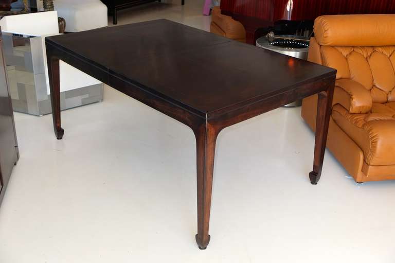 Mid-20th Century Extendable Walnut Parquetry Dining Table - Baker Far East Collection