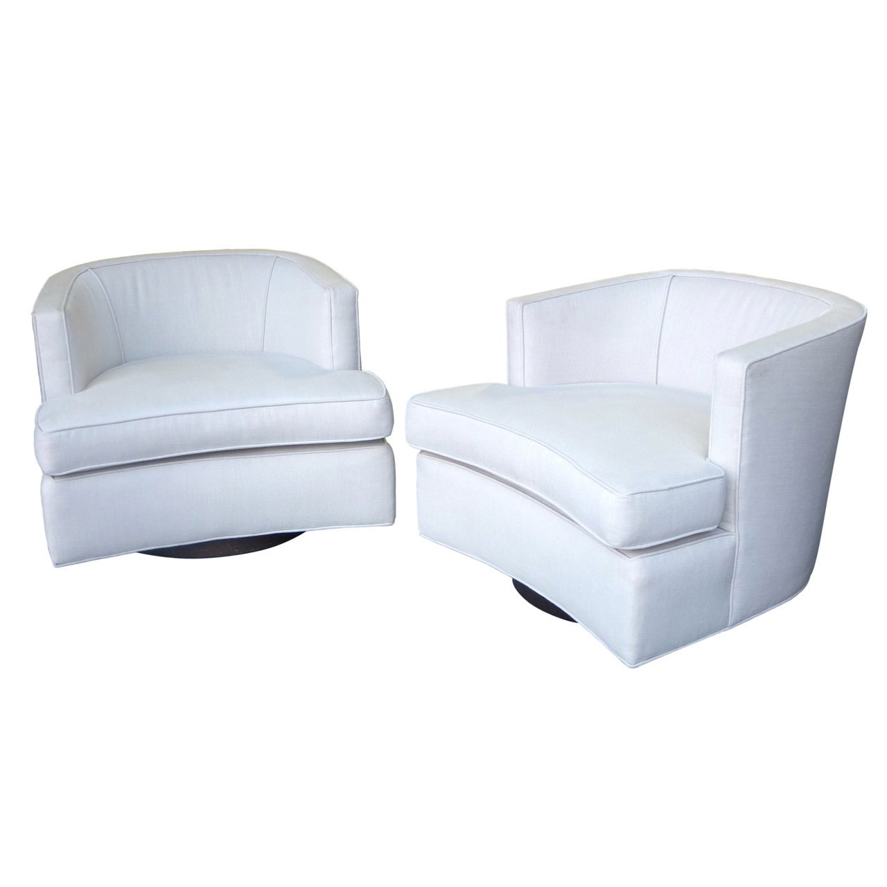 Pair of Harvey Probber Swivel Lounge Chairs