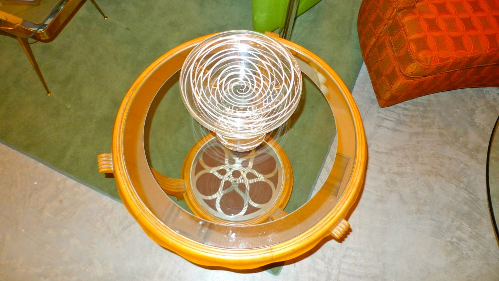 Italian Art Deco Round Occasional Table 4