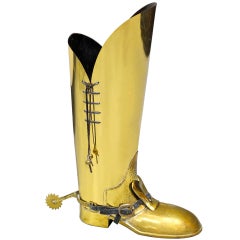 Vintage Brass Coachmans Boot Umbrella Stand