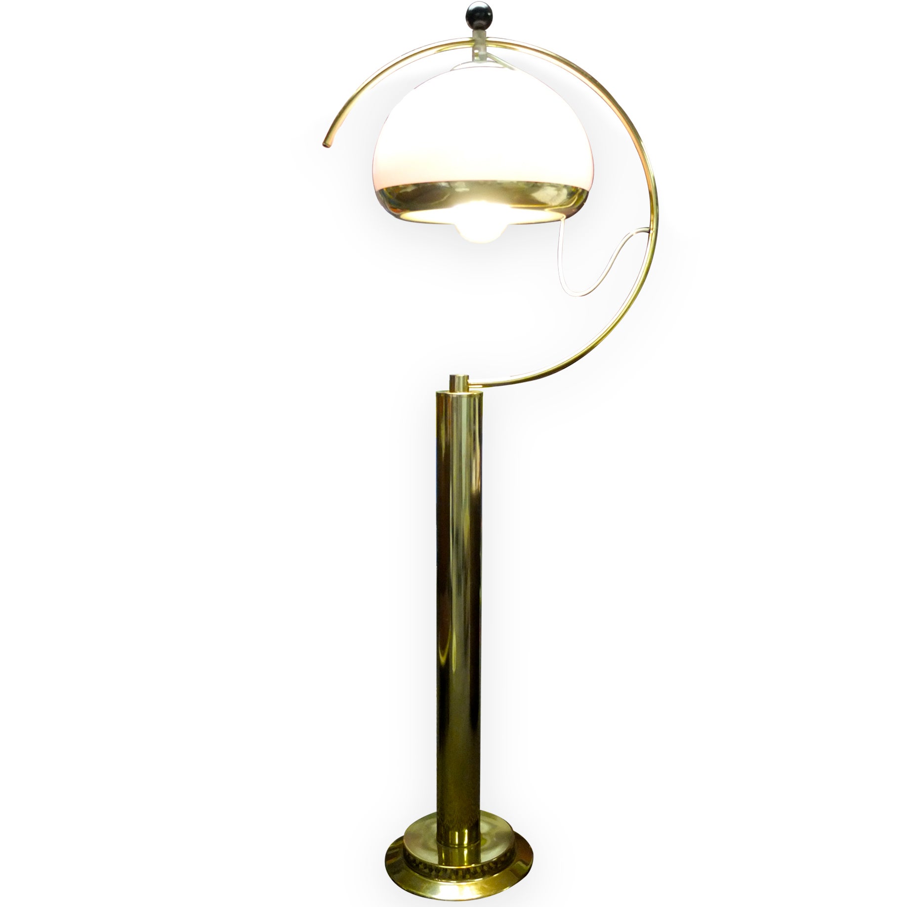 Stilux Milano Adjustable Brass Floor Lamp For Sale