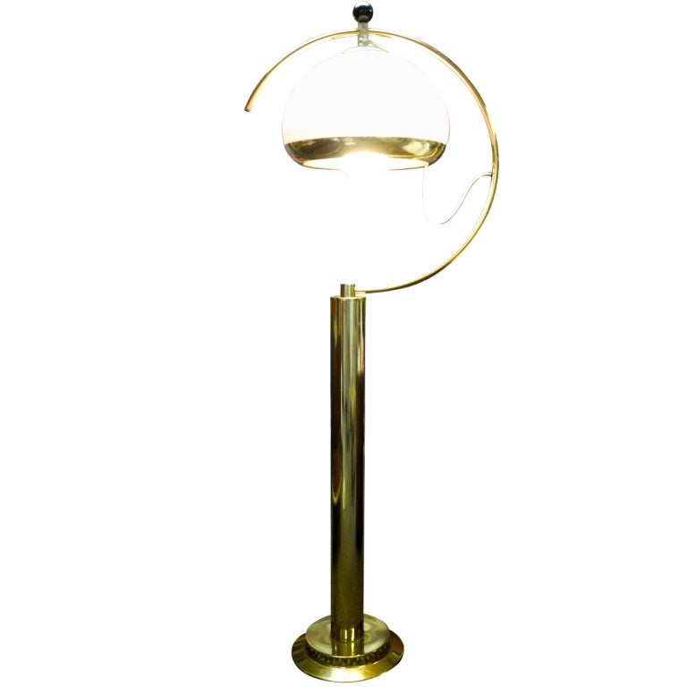 Stilux Milano Adjustable Brass Floor Lamp