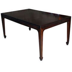 Extendable Walnut Parquetry Dining Table - Baker Far East Collection