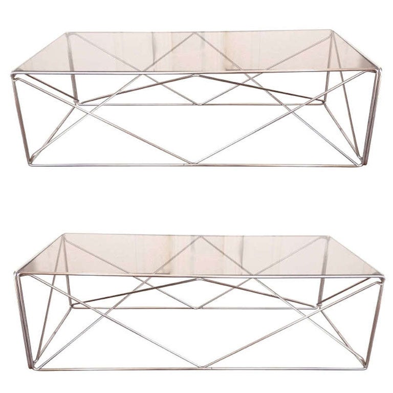 Pair of Max Sauze "Isocele" Tables