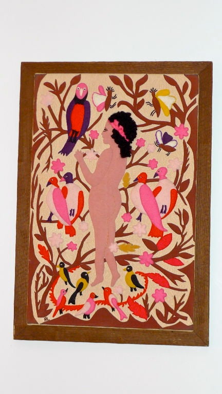 Textile & Needlework Collages of Rose K. Lautman & Miriam Shorr For Sale 1