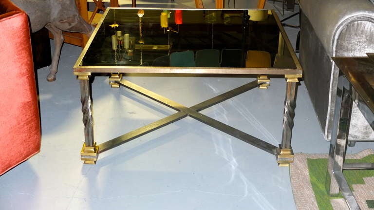 Mid-Century Modern Large Square Cocktail Table For Sale