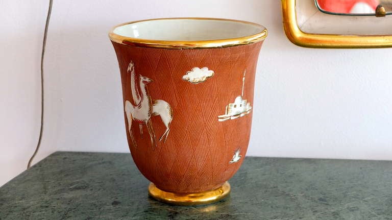 Italian Art Deco Vase In Good Condition In Hanover, MA