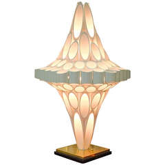 Vintage Space Age Sculptural PVC Table Lamp