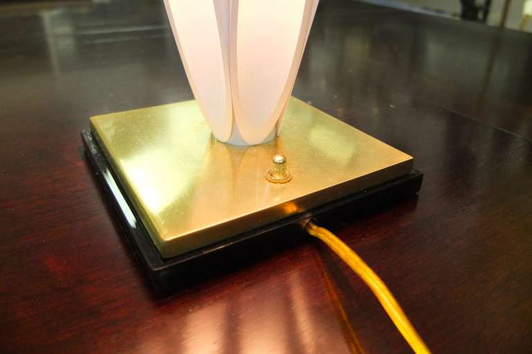 Brass Space Age Sculptural PVC Table Lamp