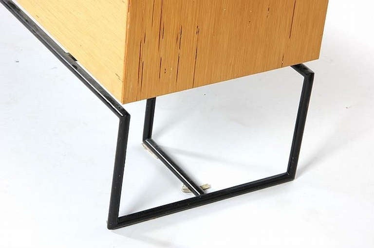Match-Stick Bamboo Sideboard on Floating Iron Base