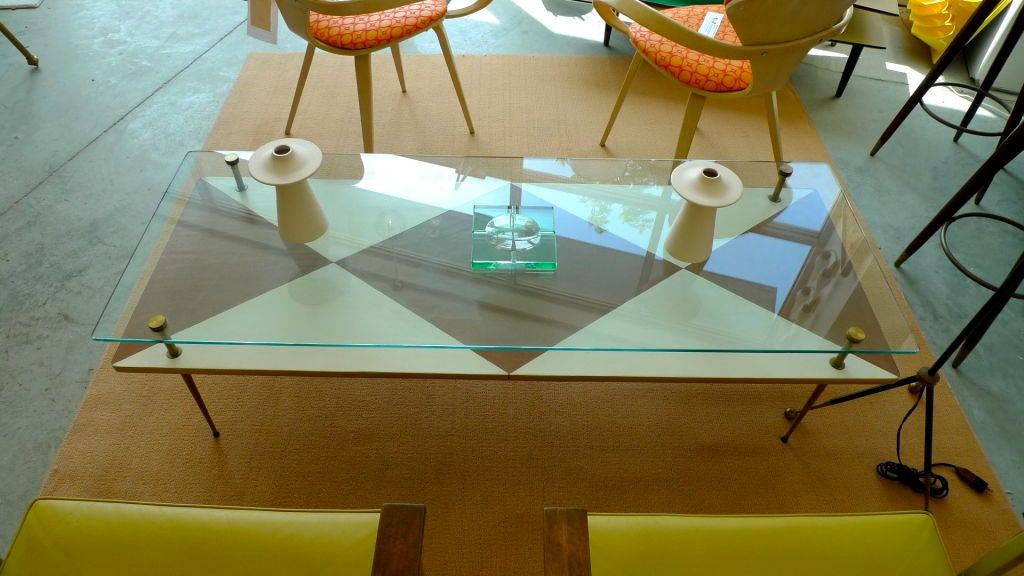 Table à cocktail arlequin italienne à 2 niveaux du milieu du siècle dernier en vente 2