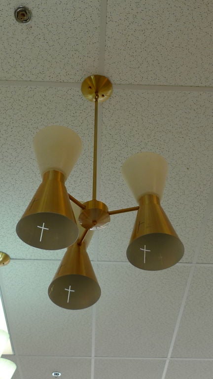 Set of Eight Mid-Century Church Chandeliers 1