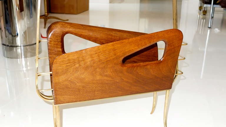 Mid-Century Modern Magazine Holder In The Style Of Gio Ponti For Sale