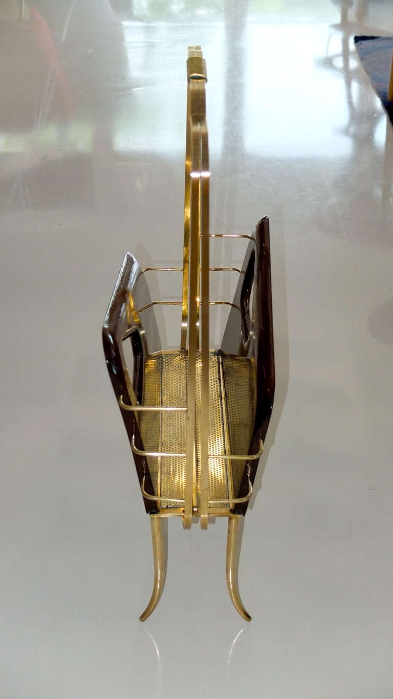 Magazine Holder In The Style Of Gio Ponti In Excellent Condition In Hanover, MA