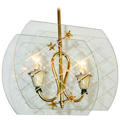 Pietro Chiesa Style Italian Lantern Pendant 5