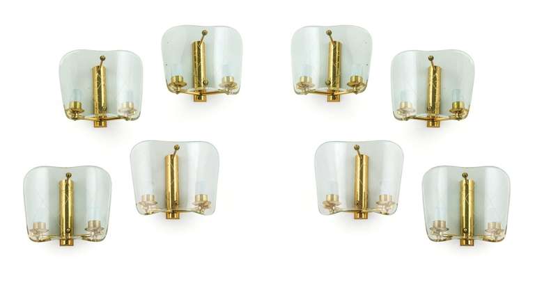 Four Pairs of Italian Sconces In Excellent Condition For Sale In Hanover, MA